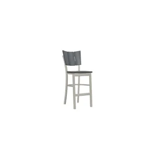Avant Polymer / Aluminum Balcony Height Stacking Chair - Warm Grey / Graphite