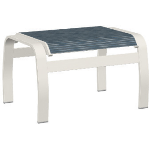Belle Isle Sling Ottoman - Snow / Nimbus Ocean