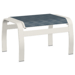 Belle Isle Sling Ottoman - Snow / Nimbus Ocean