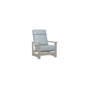 Leeward Supreme MGP Cushion Supreme Hidden Motion Arm Chair w/ Polymer Arms - Warm Grey / Hastings Slate