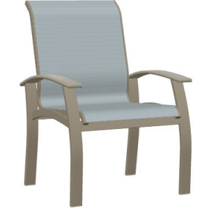 Belle Isle Sling Arm Chair w/ Polymer Arms  - Storm / Winter