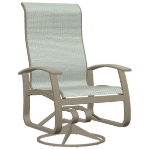 Belle Isle Sling Supreme Swivel Rocker w/ Polymer Arms - Storm / Burke