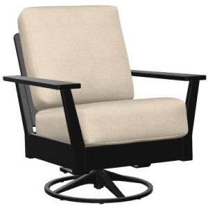 Antero MGP Cushion Swivel Rocker  - Black / Grasscloth Dune