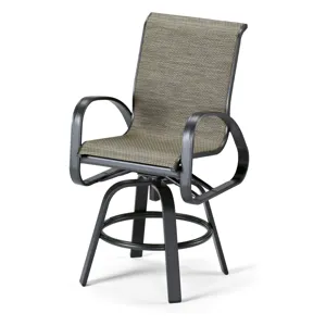 Primera Sling Balcony Height Swivel Arm Chair