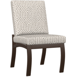 Belle Isle Cushion Cafe Armless Chair - Kona / Etna Heron