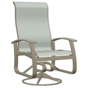 Belle Isle Sling Supreme Swivel Rocker w/ Polymer Arms - Storm / Burke