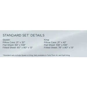 Linens TEMPUR Classic Cotton Sheet Set White