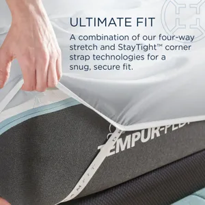 Linens TEMPUR Classic Cotton Sheet Set Sleepy Silver Mist