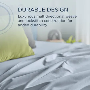 Linens TEMPUR Luxe Egyptian Cotton Sheet Set Sleepy Blue