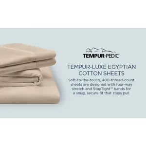 Linens TEMPUR Luxe Egyptian Cotton Sheet Set Silver Mist