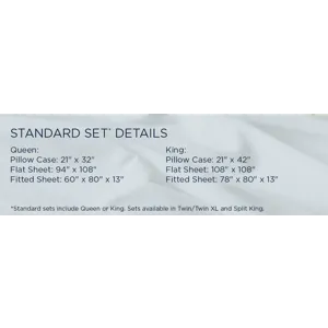 Linens TEMPUR Luxe Egyptian Cotton Sheet Set Silver Mist