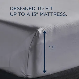 Linens TEMPUR Luxe Egyptian Cotton Sheet Set Silver Mist