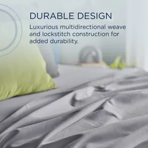 Linens TEMPUR Luxe Egyptian Cotton Sheet Set Silver Mist