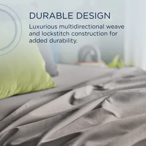 Linens TEMPUR Luxe Egyptian Cotton Sheet Set Cool Gray