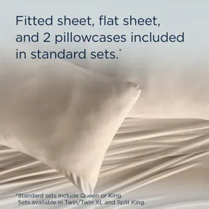 Linens TEMPUR Rayon from Bamboo Sheet Set Sandstone