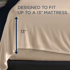 Linens TEMPUR Rayon from Bamboo Sheet Set Sandstone