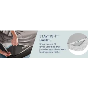 Linens TEMPUR Rayon from Bamboo Sheet Set Sandstone