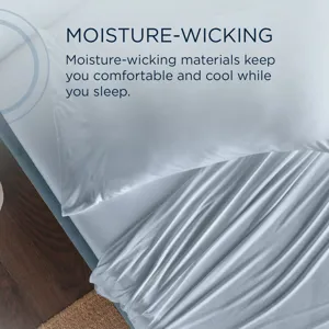 Linens TEMPUR Rayon from Bamboo Sheet Set Sleepy Blue