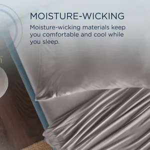 Linens TEMPUR Rayon from Bamboo Sheet Set Cool Gray