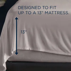 Linens TEMPUR Rayon from Bamboo Sheet Set Cool Gray