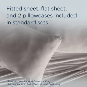 Linens TEMPUR Rayon from Bamboo Sheet Set Cool Gray