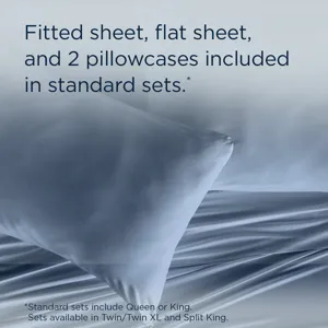 Linens TEMPUR Rayon from Bamboo Sheet Set Vintage Indigo