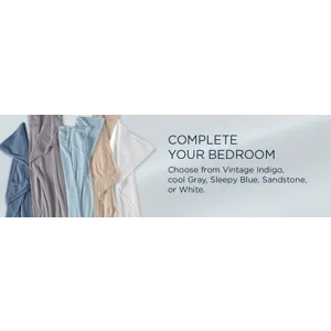 Linens TEMPUR Rayon from Bamboo Sheet Set Vintage Indigo