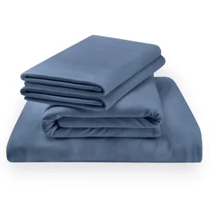 Linens TEMPUR Rayon from Bamboo Sheet Set Vintage Indigo