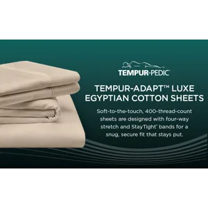 Linens TEMPUR Luxe Egyptian Cotton Pillowcase Set  White