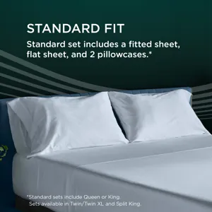Linens TEMPUR Luxe Egyptian Cotton Pillowcase Set  Sleepy Blue
