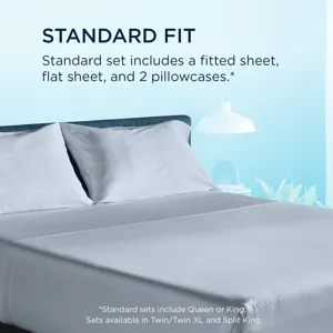 Linens Tempur-Pedic Breeze Pillowcase Set - Sleepy Blue