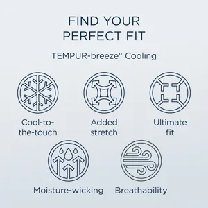 Linens Tempur-Pedic Breeze Pillowcase Set - Graphite