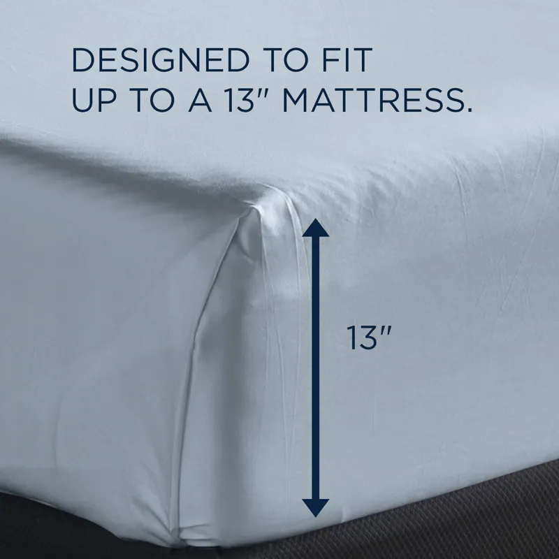 Linens TEMPUR Classic Cotton Sheet Set Sleepy Blue