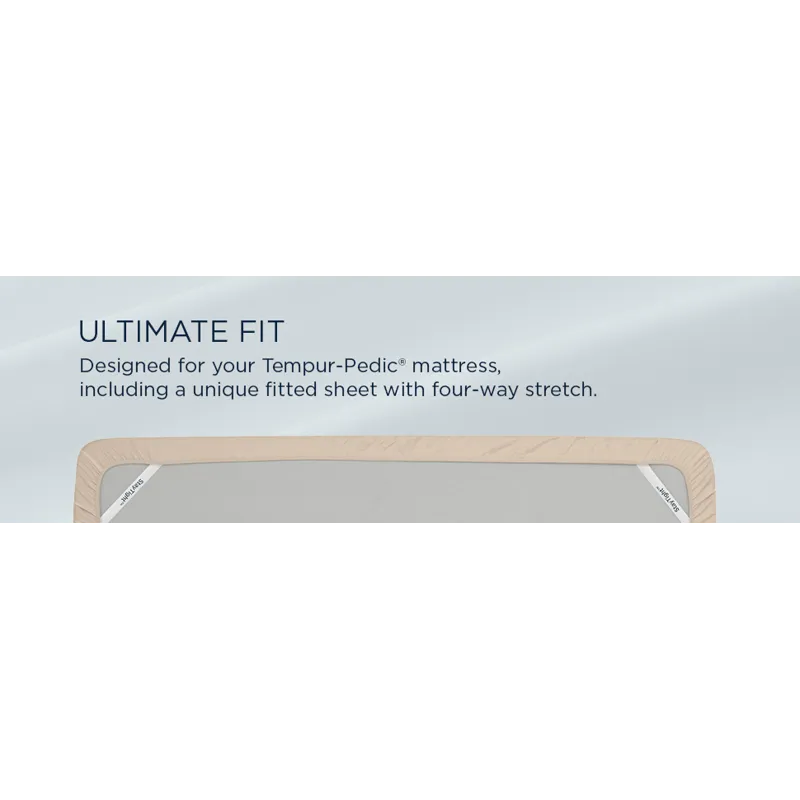 Linens TEMPUR Classic Cotton Sheet Set Sleepy Silver Mist