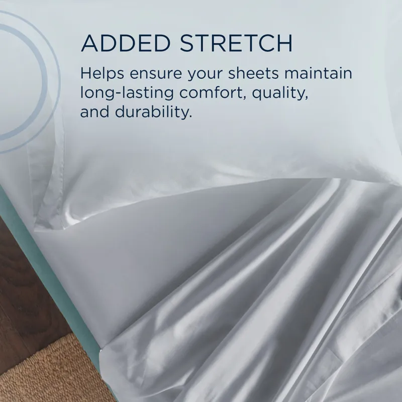 Linens TEMPUR Classic Cotton Sheet Set Sleepy Silver Mist