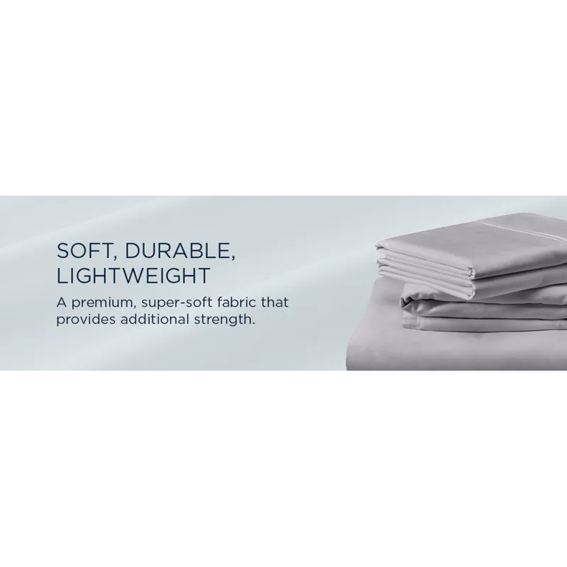 Linens TEMPUR Classic Cotton Sheet Set Sleepy Silver Mist