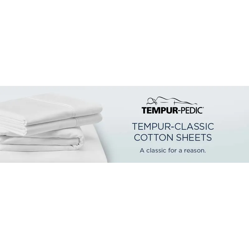 Linens TEMPUR Classic Cotton Sheet Set Sleepy Silver Mist
