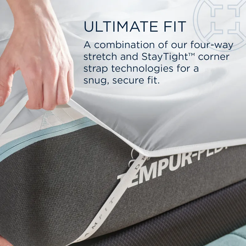 Linens TEMPUR Classic Cotton Sheet Set Sleepy Silver Mist