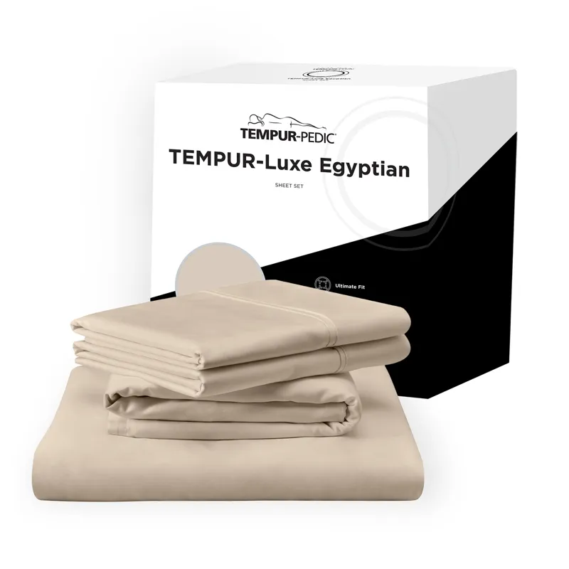Linens TEMPUR Luxe Egyptian Cotton Sheet Set Sandstone