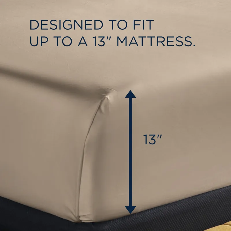 Linens TEMPUR Luxe Egyptian Cotton Sheet Set Sandstone