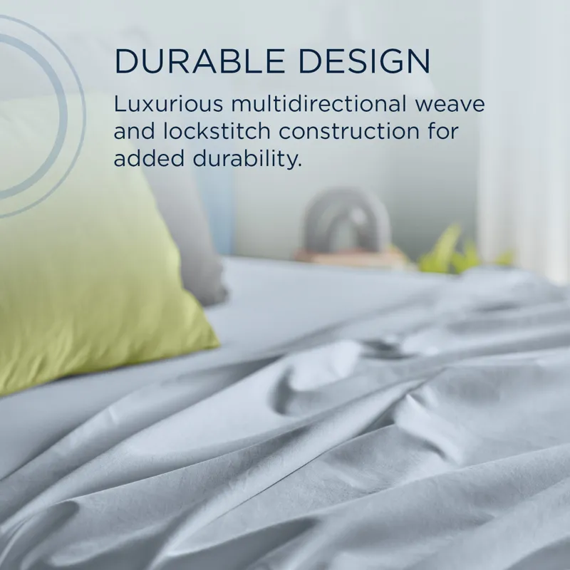 Linens TEMPUR Luxe Egyptian Cotton Sheet Set Sleepy Blue