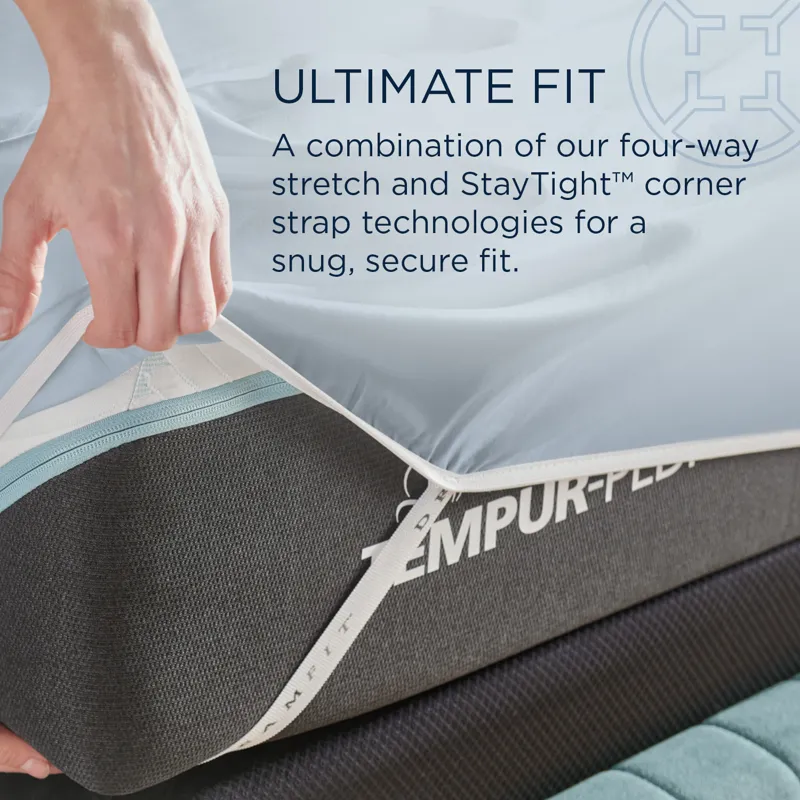 Linens TEMPUR Luxe Egyptian Cotton Sheet Set Sleepy Blue