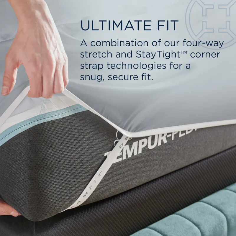 Linens TEMPUR Luxe Egyptian Cotton Sheet Set Silver Mist