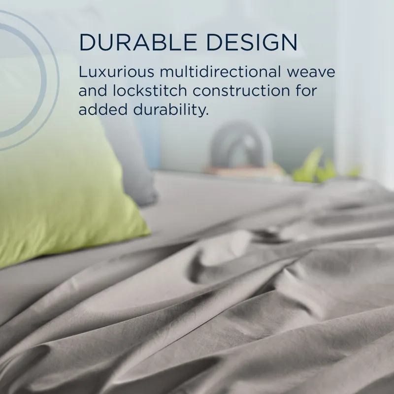 Linens TEMPUR Luxe Egyptian Cotton Sheet Set Cool Gray