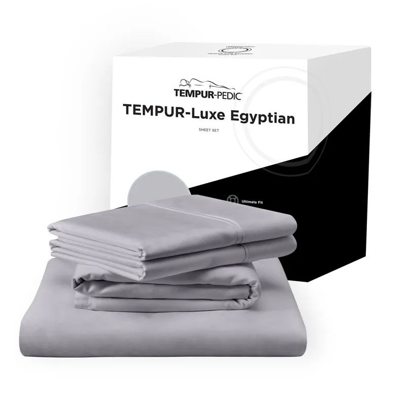 Linens TEMPUR Luxe Egyptian Cotton Sheet Set Cool Gray