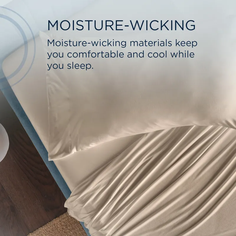 Linens TEMPUR Rayon from Bamboo Sheet Set Sandstone