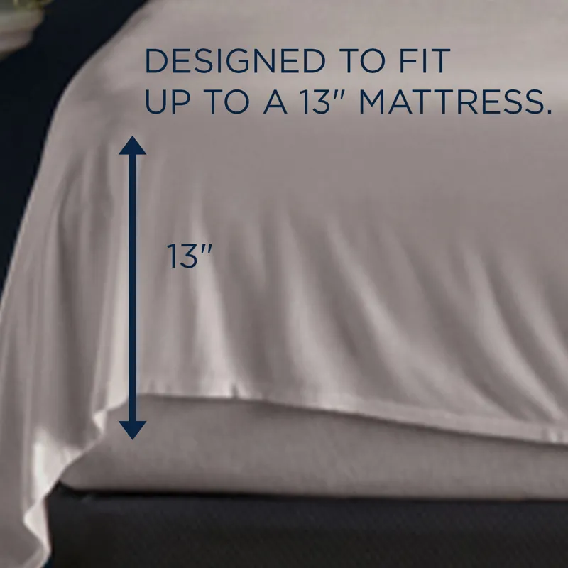 Linens TEMPUR Rayon from Bamboo Sheet Set Cool Gray