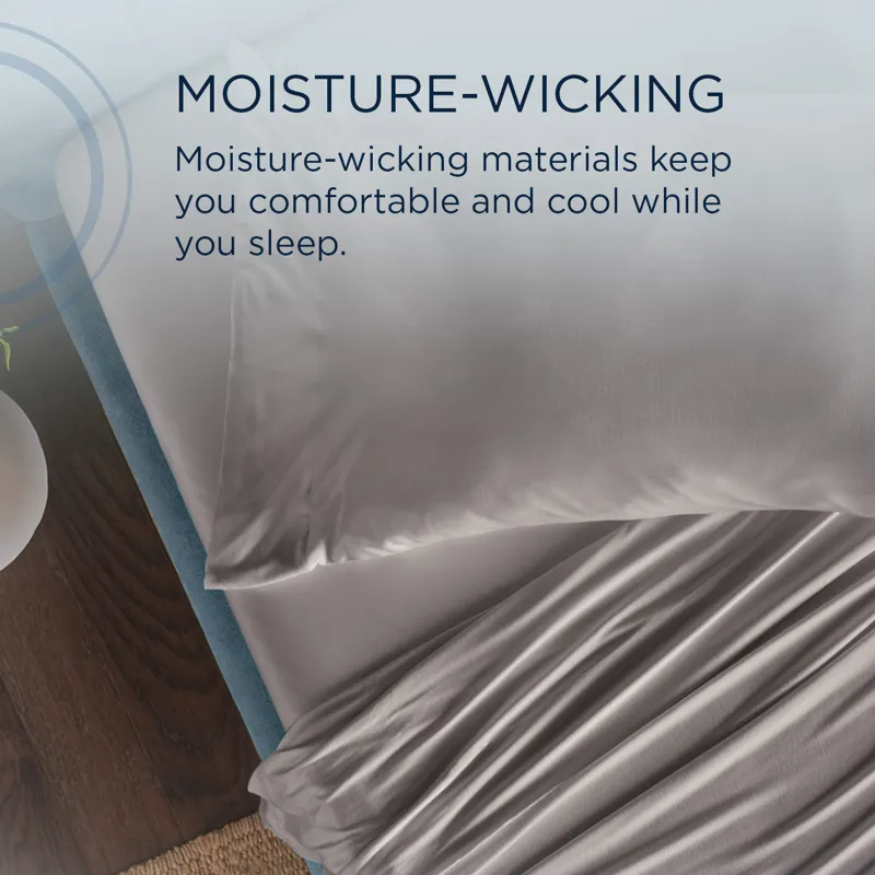 Linens TEMPUR Rayon from Bamboo Sheet Set Cool Gray