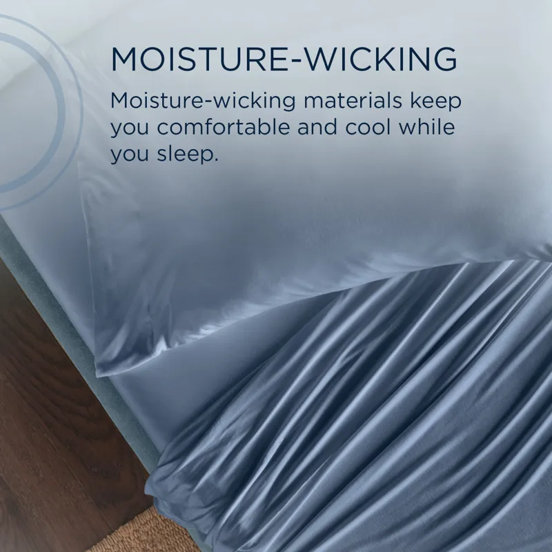 Linens TEMPUR Rayon from Bamboo Sheet Set Vintage Indigo