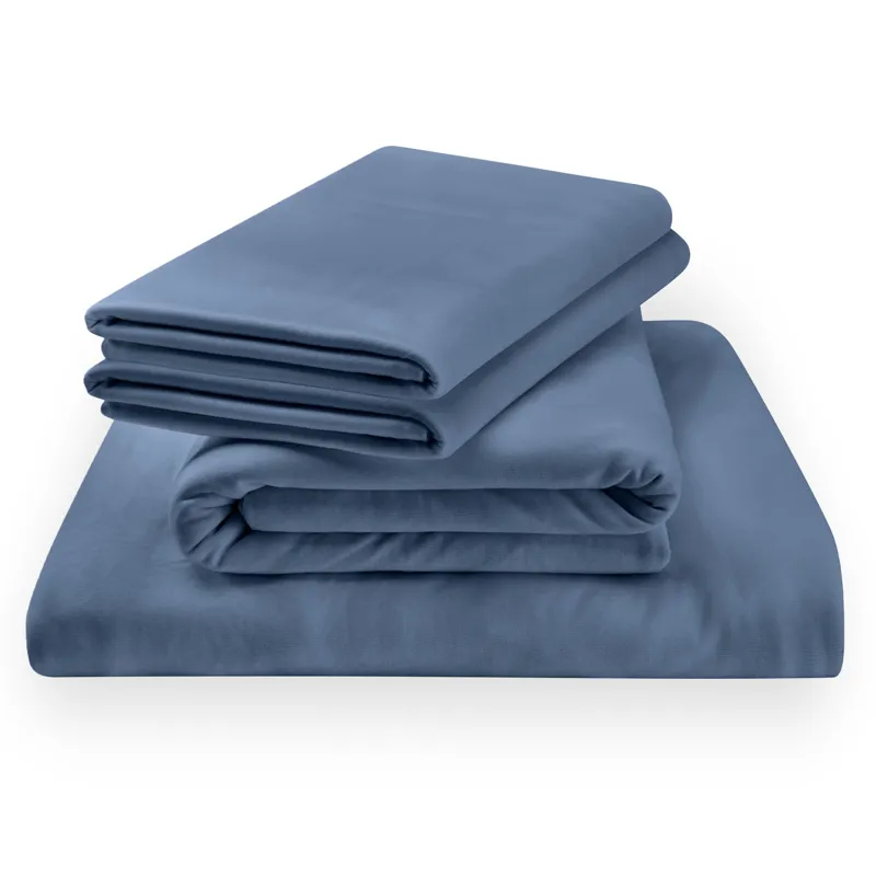 Linens TEMPUR Rayon from Bamboo Sheet Set Vintage Indigo